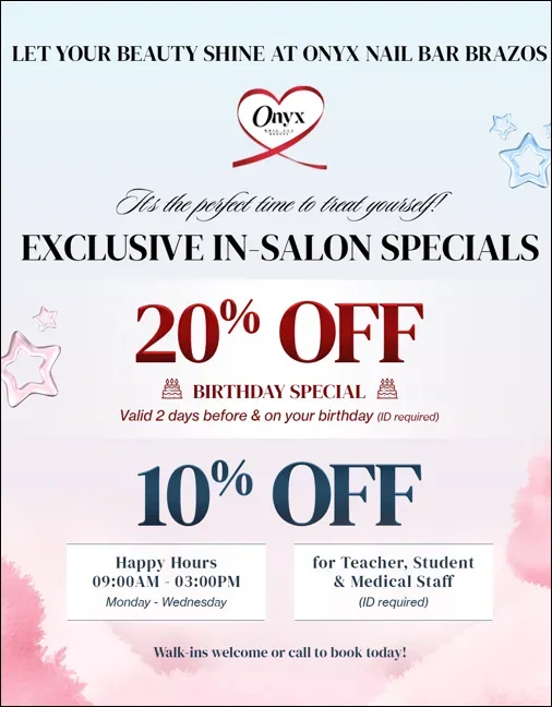 Onyx Nail Bar Brazos — Nail salon in Rosenberg